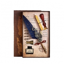 哈利波特羽毛筆畢業紀念鋼板禮盒套裝