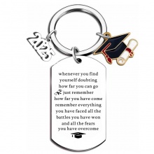 勵志文字不鏽鋼鑰匙扣