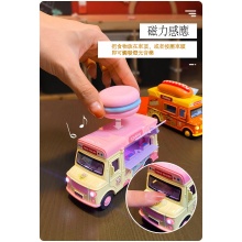 Q版回力合金磁力感應車